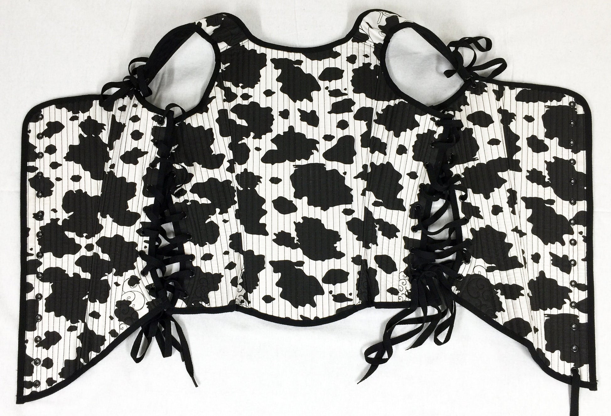 Cow Print Hybrid Elizabethan Stays (Bodice) - Fully Boned - Multiple Sizes