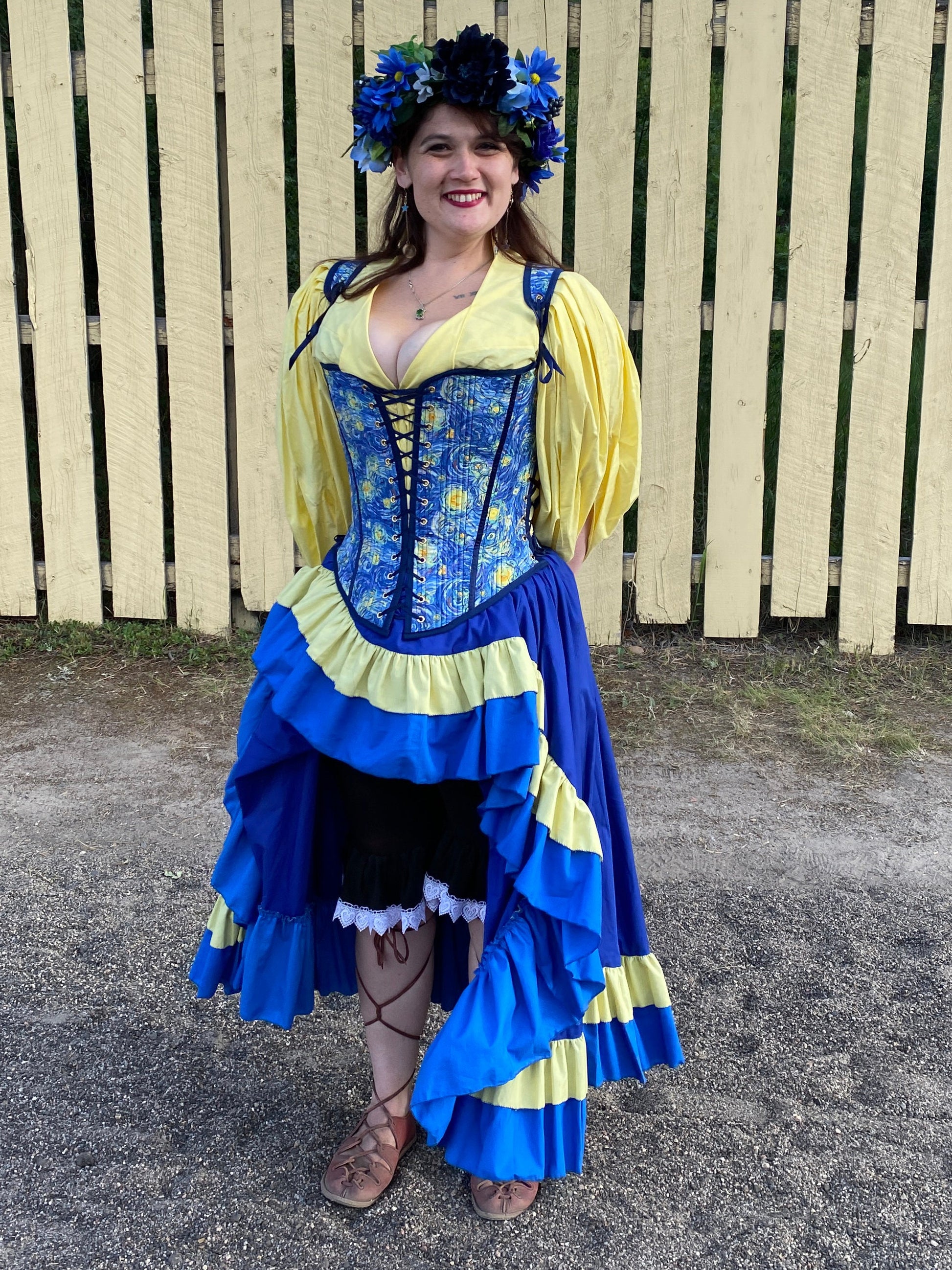 Festival Starry Starry Night Outfit - Bodice, Shirt, and Skirt