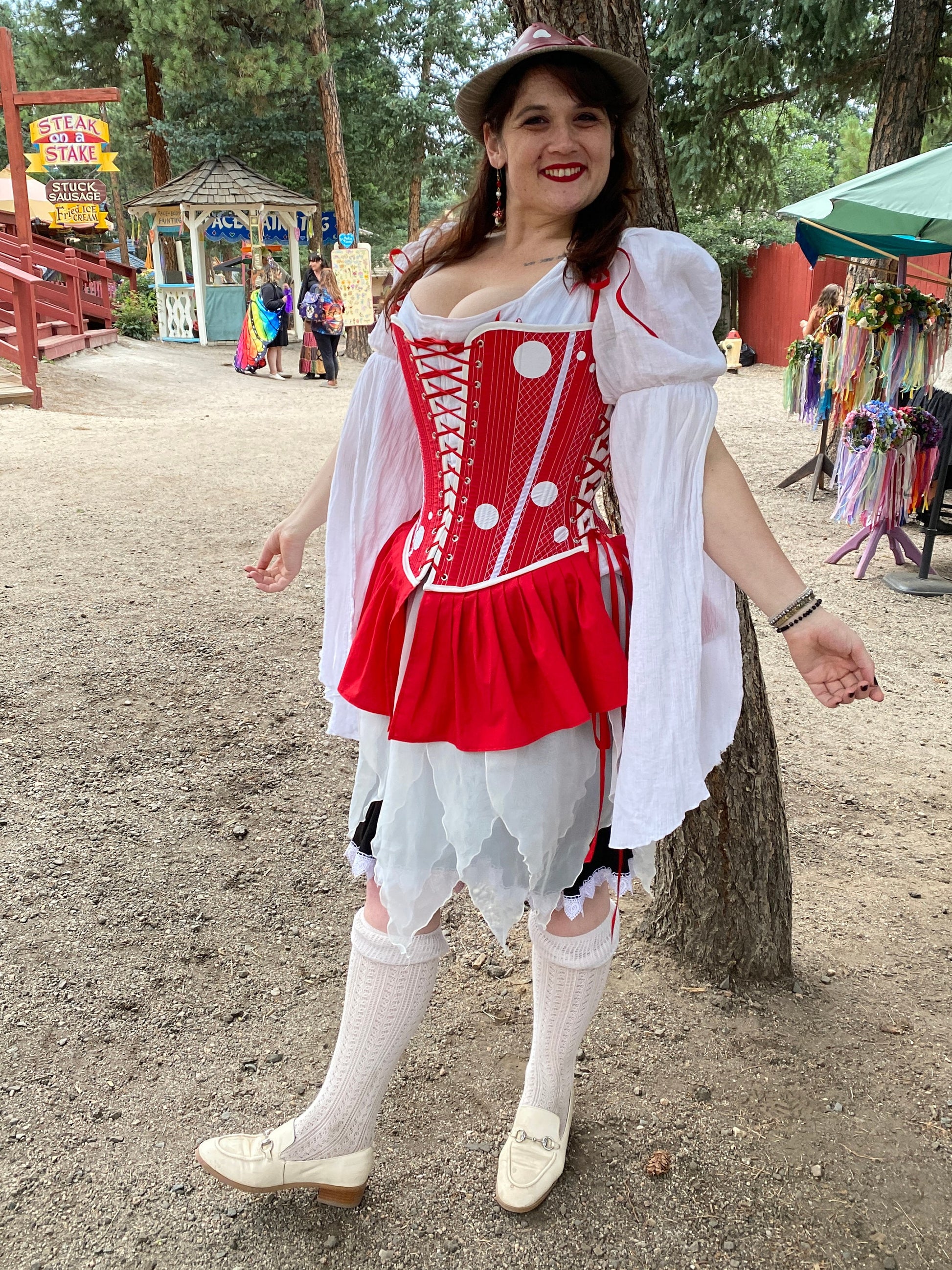 Festival Mushroom Outfit - Bodice, Shirt, and Skirt