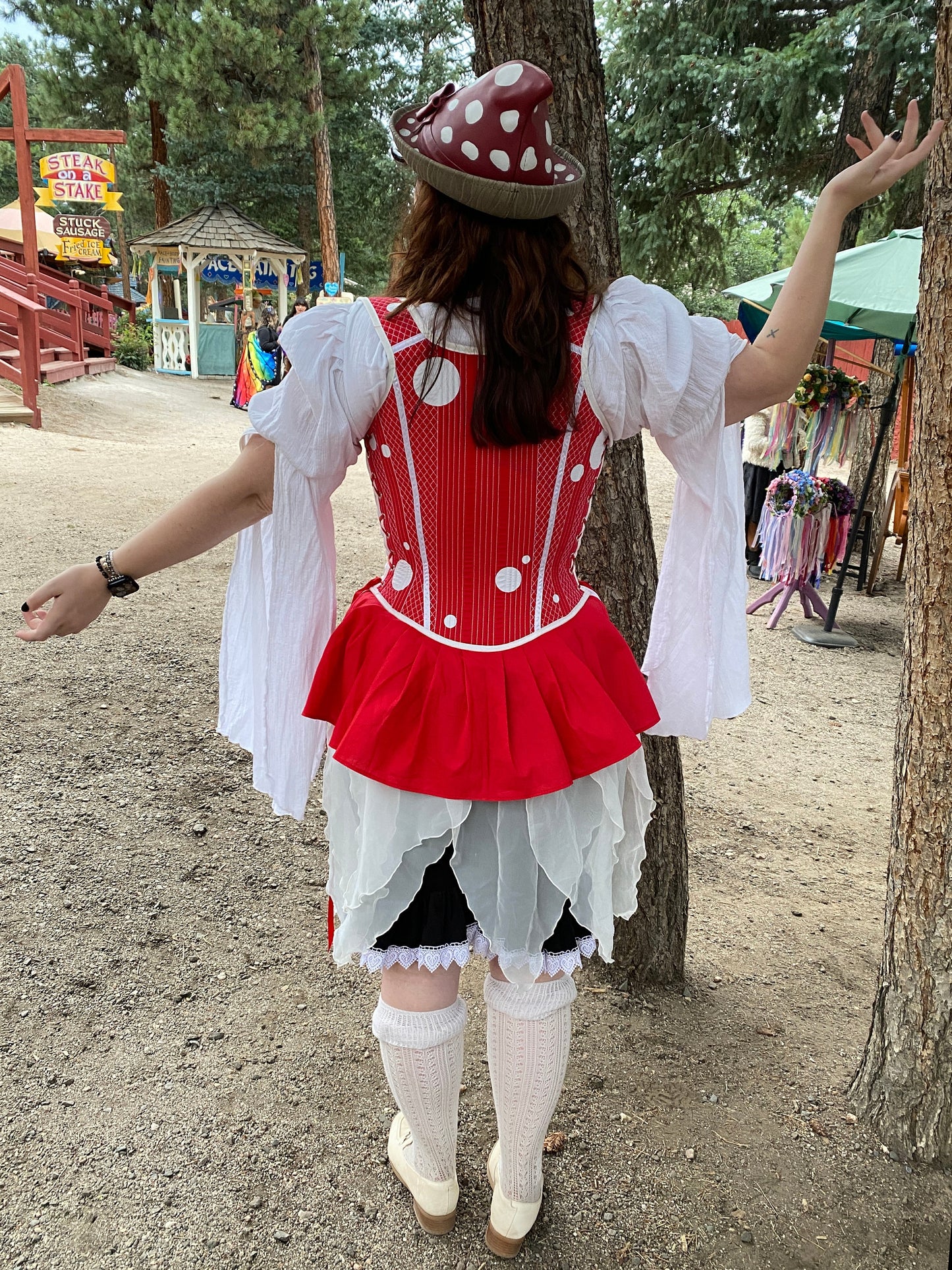 Festival Mushroom Outfit - Bodice, Shirt, and Skirt