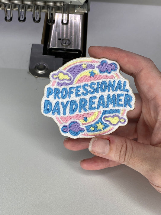 Handcrafted Embroidered Patch – Professional Daydreamer