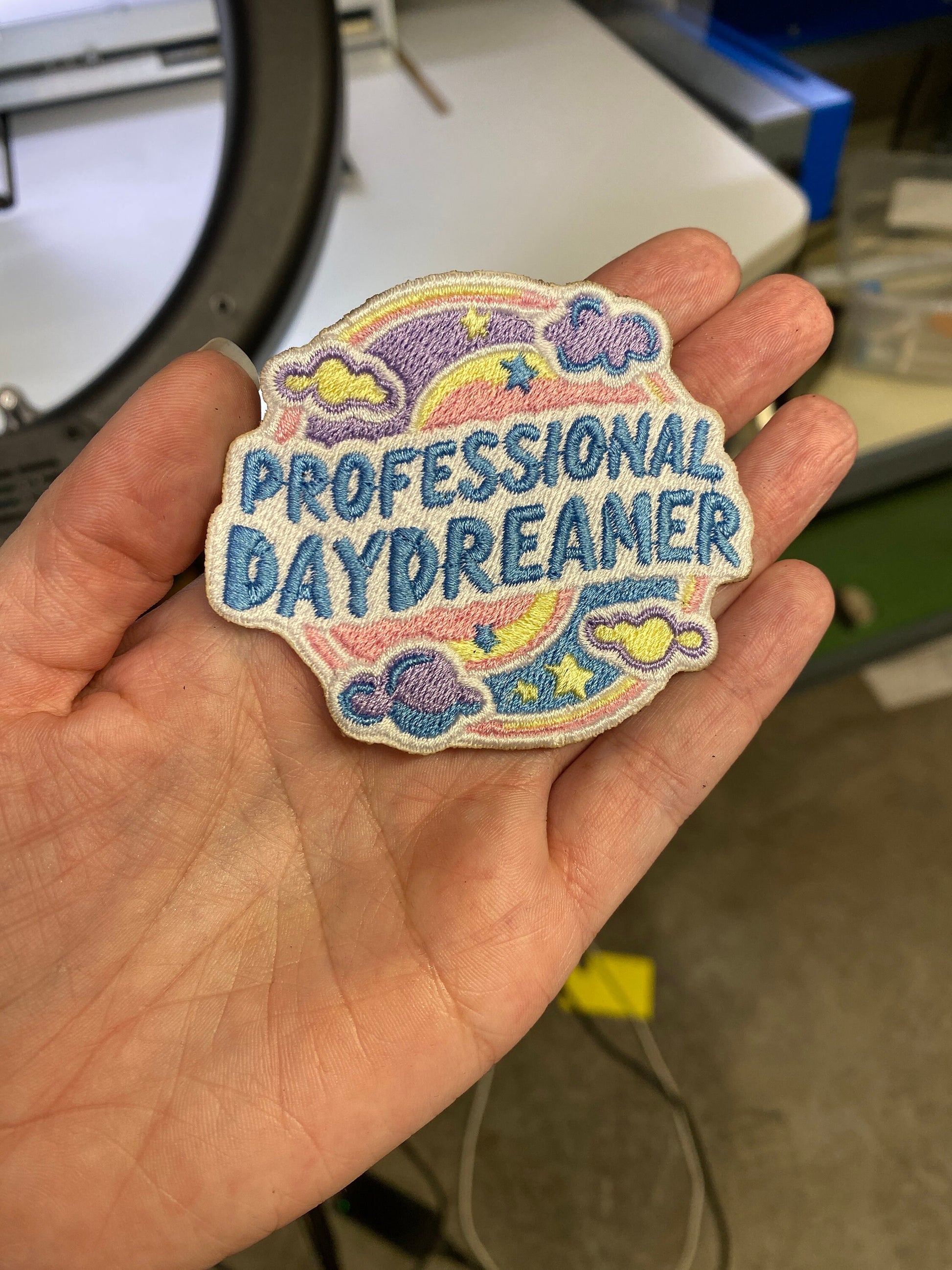 Handcrafted Embroidered Patch – Professional Daydreamer